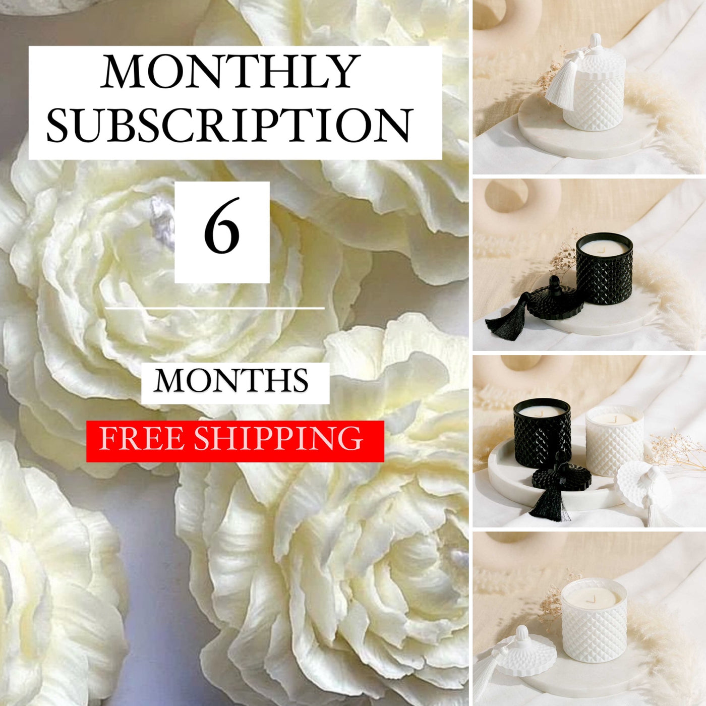 6 Months of Candles Gift Subscription - PRE PAID UPFRONT PACKAGE