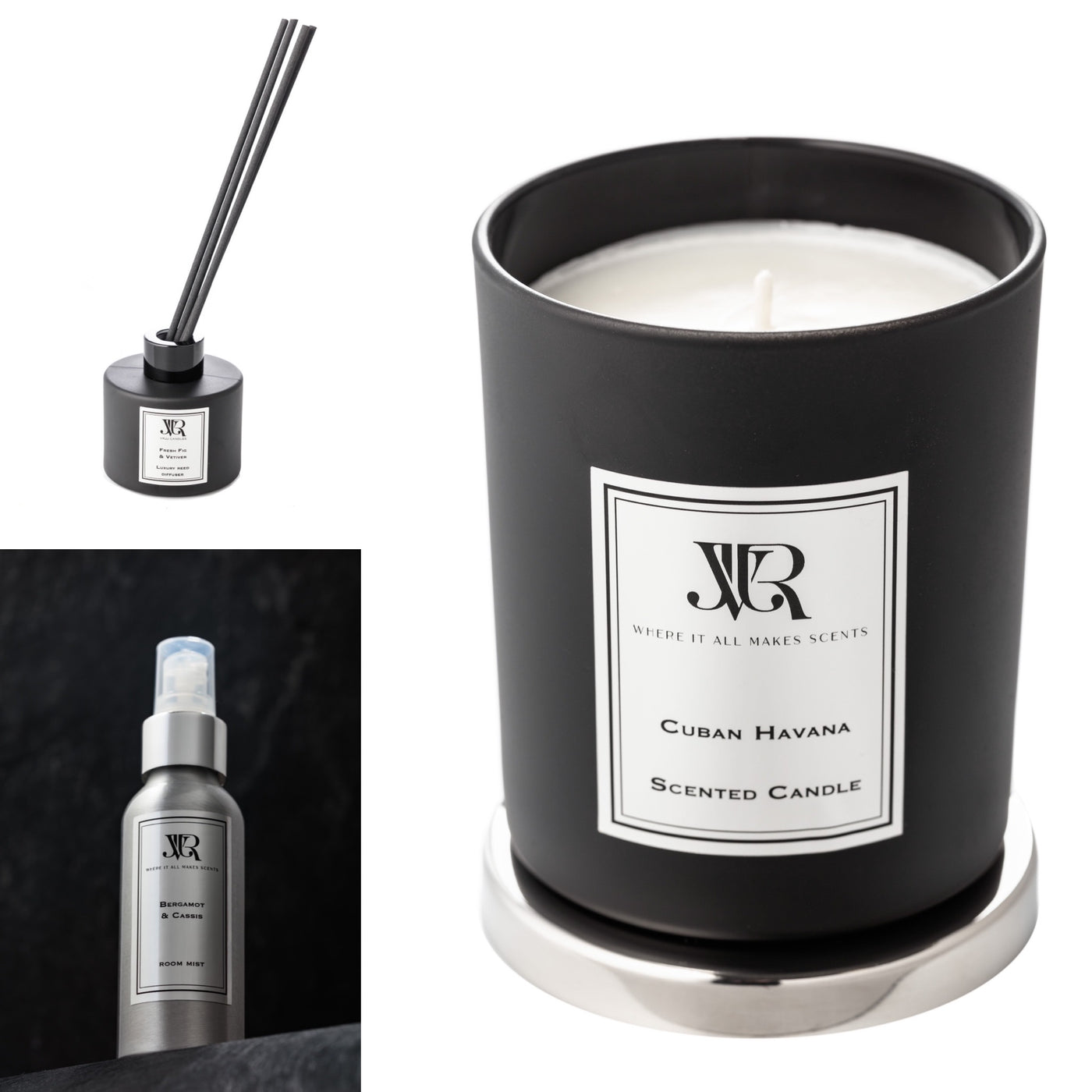 Custom Signature Candle, Diffuser & Room Mist Bundle  V R J J CANDLES   